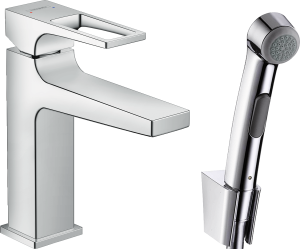 Hansgrohe Bateria umywalkowa Metropol z główką bidette i wężem 160 cm chrom