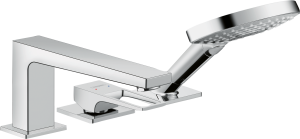 Hansgrohe Metropol 3-otworowa jednouchwytowa bateria na brzeg wanny, uchwyt loop, element zewnętrzny, Metropol Chrom