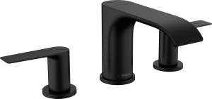 Hansgrohe Vivenis 3-otworowa bateria umywalkowa 90 z kompletem odpływowym Vivenis Czarny Matowy