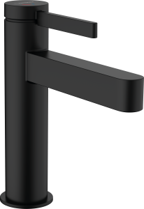 Hansgrohe Finoris Jednouchwytowa bateria umywalkowa 110 CoolStart z kompletem odpływowym Push-Open Finoris Czarny Matowy