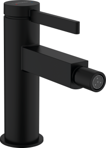 Hansgrohe Finoris Jednouchwytowa bateria bidetowa z kompletem odpływowym Push-Open Finoris Czarny Matowy