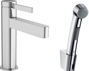 Hansgrohe Finoris Jednouchwytowa bateria umywalkowa 110 z główką Bidette i wężem 160 cm Finoris Chrom
