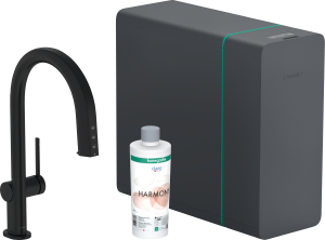 Hansgrohe Aqittura M91 SodaSystem 210, wyciągana wylewka, 1jet, sBox Aqittura M91 Czarny Matowy