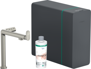 Hansgrohe Aqittura M91 SodaSystem 240, 1jet Aqittura M91 Stal Szlachetna Finish