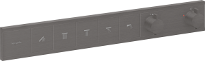 Hansgrohe RainSelect Bateria termostatyczna do 5 odbiorników, podtynkowa, element zewnętrzny RainSelect Czarny Chrom Szczotkowany