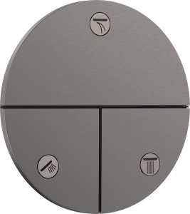 Hansgrohe ShowerSelect Comfort S Zawór odcinający, podtynkowy do 3 odbiorników ShowerSelect Comfort S Czarny Chrom Szczotkowany