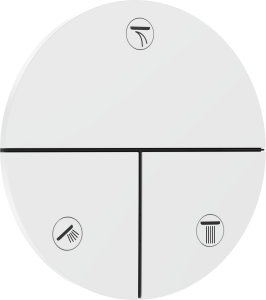 Hansgrohe ShowerSelect Comfort S Zawór odcinający, podtynkowy do 3 odbiorników ShowerSelect Comfort S Biały Matowy