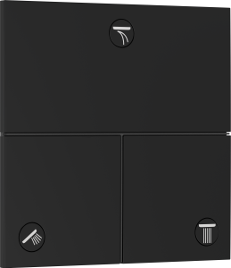 Hansgrohe ShowerSelect Comfort E Zawór odcinający, podtynkowy do 3 odbiorników ShowerSelect Comfort E Czarny Matowy