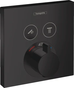 Hansgrohe BATERIA TERMOST. PODT. SHOWER SELECT DLA 2 ODB. CZARNY MAT