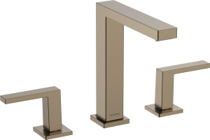 Hansgrohe Tecturis E 3-otworowa bateria umywalkowa 150 z kompletem odpływowym Push-Open Tecturis E Brąz Szczotkowany