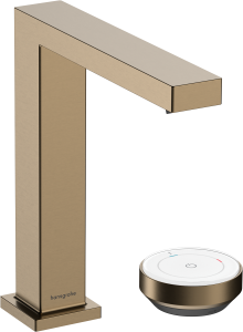 Hansgrohe Tecturis E 2-otworowa bateria umywalkowa 150 CoolStart z niezamykanym kompletem odpływowym Tecturis E Brąz Szczotkowany