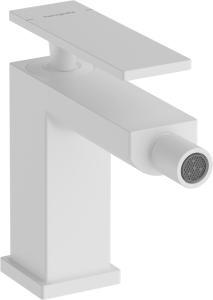 Hansgrohe Tecturis E Jednouchwytowa bateria bidetowa z kompletem odpływowym Tecturis E Biały Matowy