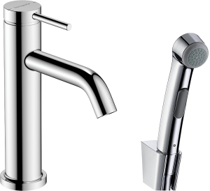 Hansgrohe Tecturis S Jednouchwytowa bateria umywalkowa 110 z główką Bidetta i wężem prysznicowym 160 cm Tecturis S Chrom