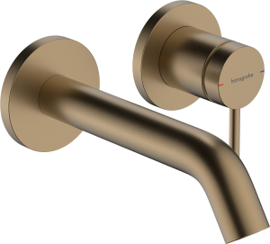 Hansgrohe Tecturis S Jednouchwytowa bateria umywalkowa ścienna, podtynkowa z wylewką 16,5 cm Tecturis S Brąz Szczotkowany
