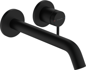 Hansgrohe Tecturis S Jednouchwytowa bateria umywalkowa ścienna, podtynkowa z wylewką 22,5 cm Tecturis S Czarny Matowy