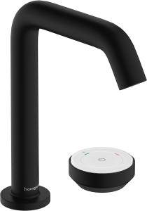 Hansgrohe Tecturis S 2-otworowa bateria umywalkowa 150 CoolStart z niezamykanym kompletem odpływowym Tecturis S Czarny Matowy