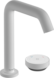 Hansgrohe Tecturis S 2-otworowa bateria umywalkowa 150 CoolStart z niezamykanym kompletem odpływowym Tecturis S Biały Matowy