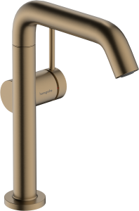 Hansgrohe Tecturis S Jednouchwytowa bateria umywalkowa 210 Finie, CoolStart z obrotową wylewką, z kompletem odpływowym Push-Open Tecturis S Brąz Szczotkowany