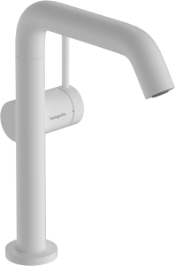 Hansgrohe Tecturis S Jednouchwytowa bateria umywalkowa 210 Finie, CoolStart z obrotową wylewką, z kompletem odpływowym Push-Open Tecturis S Biały Matowy