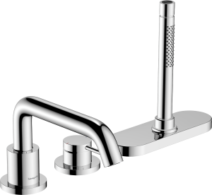 Hansgrohe Tecturis S 3-otworowa, jednouchwytowa bateria na brzeg wanny z sBox, element zewnętrzny Tecturis S Chrom