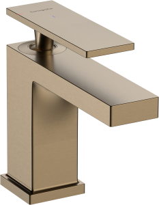 Hansgrohe Tecturis E Jednouchwytowa bateria umywalkowa 80 CoolStart z kompletem odpływowym Tecturis E Brąz Szczotkowany
