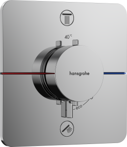 Hansgrohe ShowerSelect Comfort Q Bateria termostatyczna, podtynkowa do 2 odbiorników ze zintegrowanym systemem zabezpieczającym zgodnie z EN 1717 ShowerSelect Comfort Q Chrom