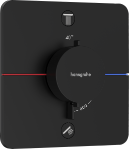Hansgrohe ShowerSelect Comfort Q Bateria termostatyczna, podtynkowa do 2 odbiorników ze zintegrowanym systemem zabezpieczającym zgodnie z EN 1717 ShowerSelect Comfort Q Czarny Matowy
