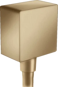 Hansgrohe PRZYŁĄCZE KĄTOWE WĘŻA FIX-FIT SQUARE BR. SZCZOTKOWANY