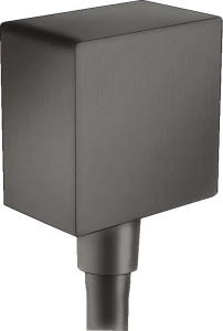Hansgrohe PRZYŁĄCZE KĄTOWE WĘŻA FIX-FIT SQUARE CZARNY CHROM SZCZOTKOWANY