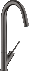 AXOR Starck Jednouchwytowa bateria kuchenna 300 z obrotową wylewką Czarny Chrom Szczotkowany
