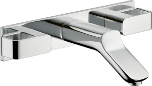 AXOR Urquiola 3-otworowa bateria umywalkowa montaż ścienny podtynkowy z wylewką 168mm Złoty Optyczny Polerowany