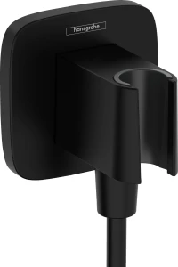 Hansgrohe PRZYŁĄCZE KĄTOWE WĘŻA Z UCHWYTEM FIX-FIT Q PORTER CZARNY MAT