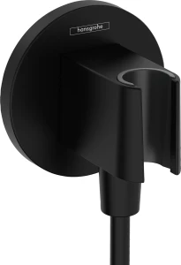 Hansgrohe PRZYŁĄCZE KĄTOWE WĘŻA Z UCHWYTEM FIX-FIT S CZARNY MAT
