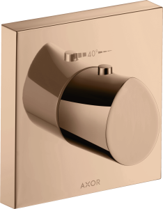 AXOR Starck Organic Bateria termostatyczna High Flow 120/120, montaż podtynkowy Czerwone Złoto Polerowane