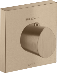 AXOR Starck Organic Bateria termostatyczna High Flow 120/120, montaż podtynkowy Czerwone Złoto Szczotkowane
