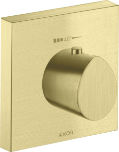 AXOR Starck Organic Bateria termostatyczna High Flow 120/120, montaż podtynkowy Mosiądz Szczotkowany