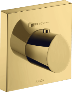 AXOR Starck Organic Bateria termostatyczna High Flow 120/120, montaż podtynkowy Złoty Optyczny Polerowany