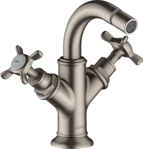AXOR Montreux 2-uchwytowa bateria bidetowa Stal Szlachetna Optyczna