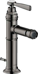 AXOR Montreux Jednouchwytowa bateria bidetowa z kompletem bidetowym Czarny Chrom Polerowany