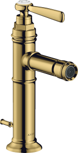 AXOR Montreux Jednouchwytowa bateria bidetowa z kompletem bidetowym Złoty Optyczny Polerowany