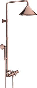 AXOR Showers/Front Komplet prysznicowy z termostatem i głowicą prysznicową 240 2jet Czerwone Złoto Polerowane