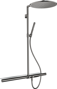 AXOR ShowerSolutions Komplet prysznicowy z termostatem 800 i głowicą 350 1jet Czarny Chrom Polerowany