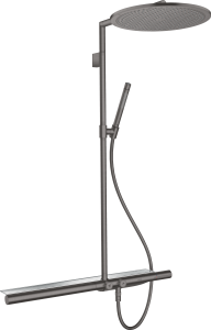 AXOR ShowerSolutions Komplet prysznicowy z termostatem 800 i głowicą 350 1jet Czarny Chrom Szczotkowany