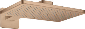 AXOR ShowerSolutions Głowica prysznicowa Głowica prysznicowa 460 / 300 1jet z ramieniem prysznicowym i rozetami softsquare Czerwone Złoto Szczotkowane