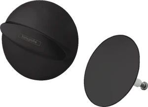Hansgrohe ELEMENT ZEWNĘTRZNY SYFONU WANNOWEGO CZARNY MAT FLEXAPLUS