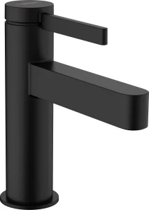 Hansgrohe Bateria umywalkowa Finoris 100 z korkiem click czarny mat