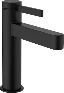 Hansgrohe Bateria umywalkowa Finoris 110 z korkiem czarny mat