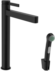 BATERIA BIDETTA - UMYWALKOWA WYSOKA FINORIS 260 Z/K CZARNY MAT HANSGROHE