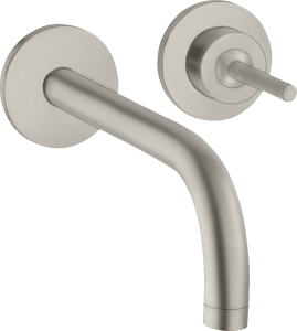 AXOR Uno Jednouchwytowa bateria umywalkowa montaż ścienny podtynkowy Stal Szlachetna Optyczna