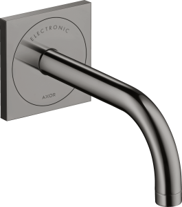 AXOR Uno Samoczynna bateria umywalkowa do montażu podtynkowego ściennego z wylewką 165mm, element zewnętrzny Czarny Chrom Polerowany